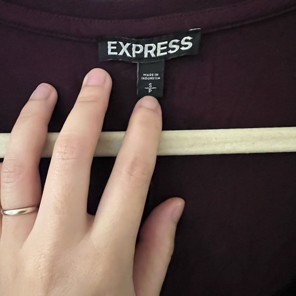 Plum color express dress with side tie - Picture 2 of 3